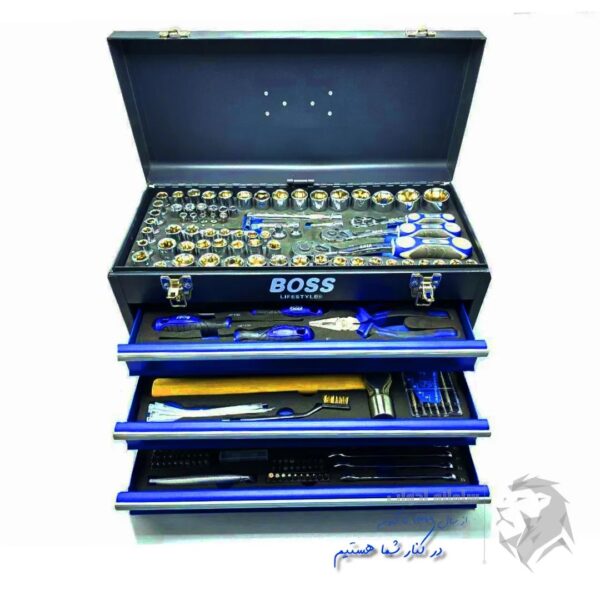 مجموعه جعبه بکس و ابزار 408 عددی صنعتی باس مدل BOX-408
